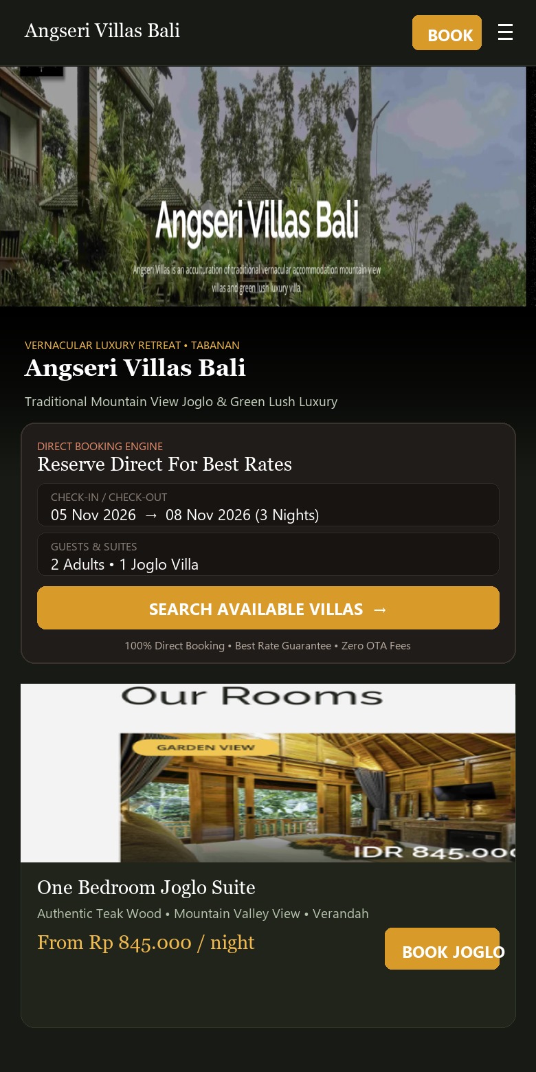 Angseri Villas Bali Mobile View