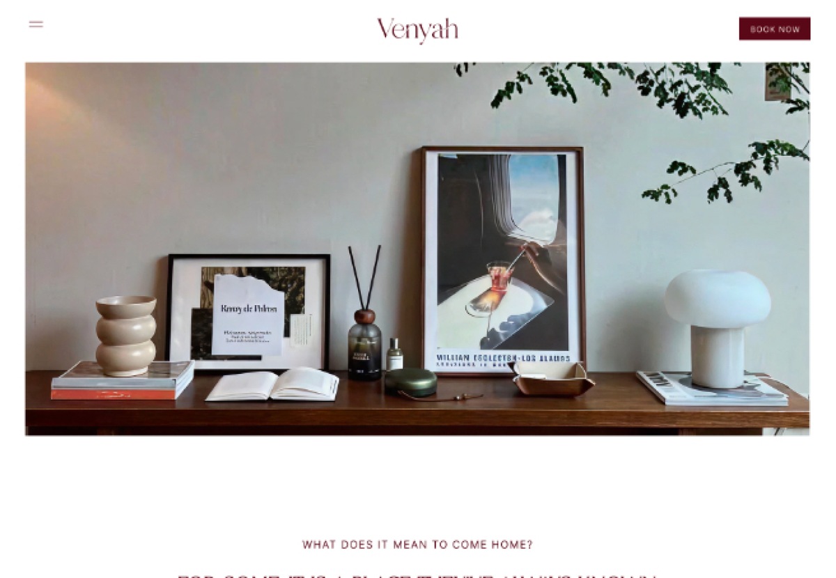 Venyah Living Studio Tablet View